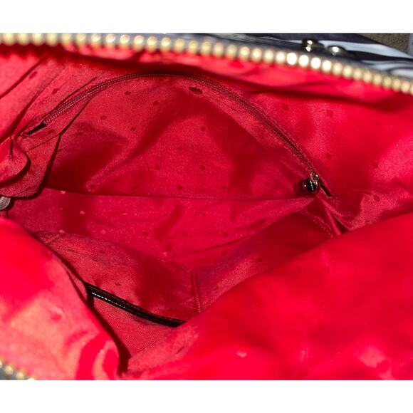 Kate Spade Black and Off-White Nylon Striped Bag - Picture 4 of 7